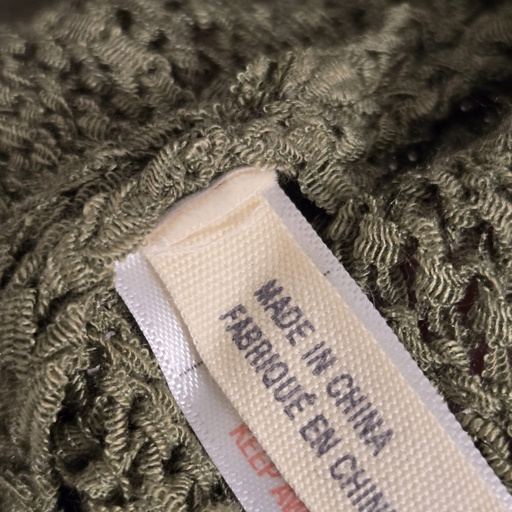 Do Everything In Love Green Cardigan Open Front One Size - Picture 5 of 6